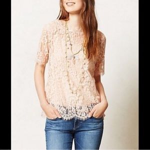 Anthropologie lace shell