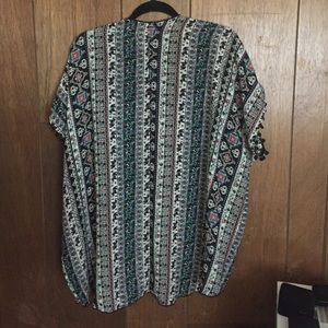 Elephant print kimono