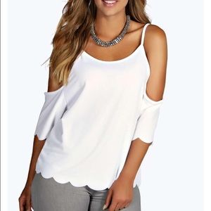 BOO HOO COLD SHOULDER TOP