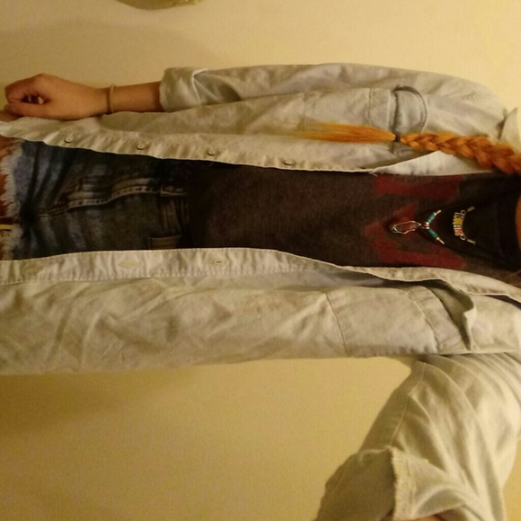 Denim button down
