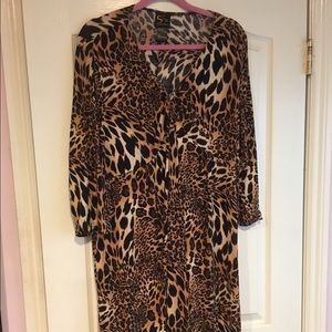 NEW 3/4 sleeve Leopard Animal Dress