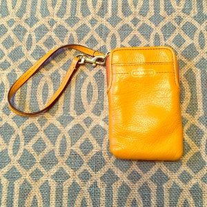 Authentic Coach Leather Phone Wristlet