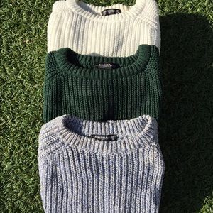 American Apparel CROPPED Crewneck Sweater