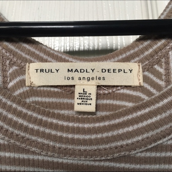 Urban Outfitters tan striped tank top - Picture 3 of 3