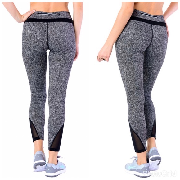 Mesh Inlay Active Wear Leggings - Picture 2 of 4