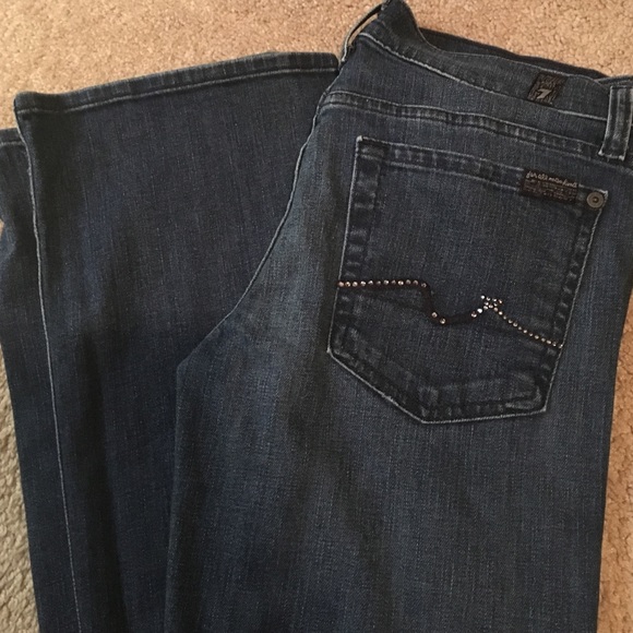 7 FAM bootcut jeans with jeweled detail on back