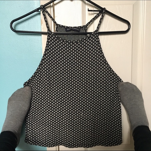 Brandy Melville black patterned tank top - Picture 2 of 3