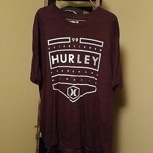 XXL Men's Hurley shirt, like new, maroon in color