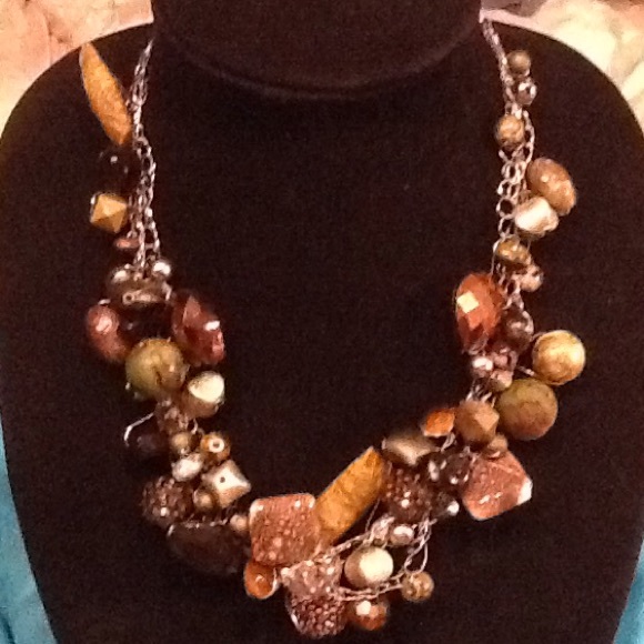 Handmade statement necklace.