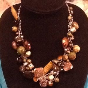 Handmade statement necklace.