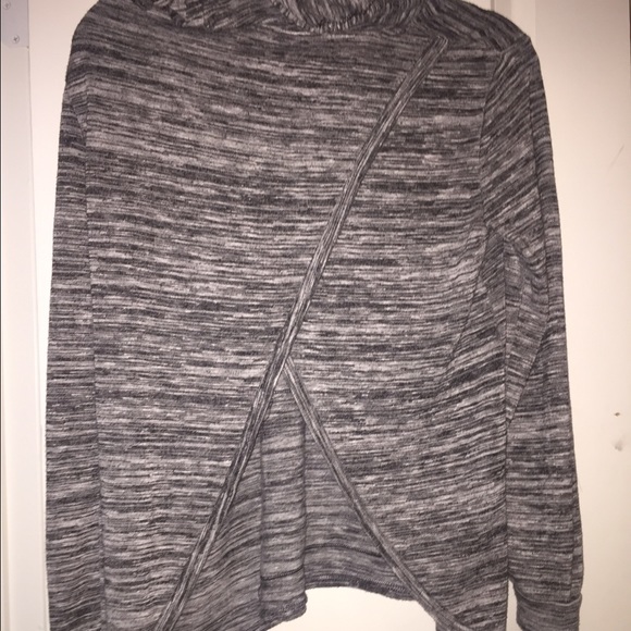 Heathered grey open back sweatshirt - Picture 2 of 3