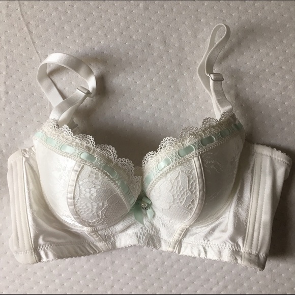 White and mint bra lingerie 32B