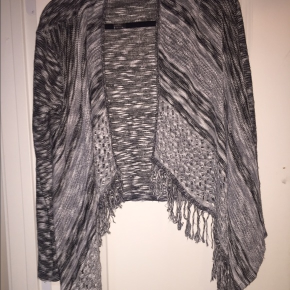 Heathered grey drapey cardigan - Picture 1 of 3