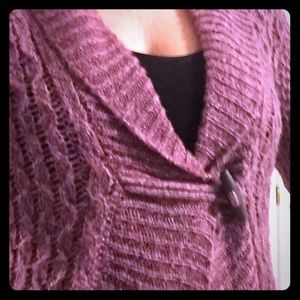 Purple wrap sweater