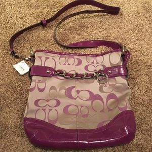 Coach Shoulder Bag/Crossbody in Khaki/Rose