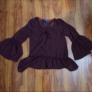 Francesca's Bell Sleeve Blouse