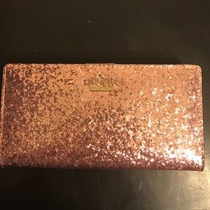 Kate Spade Rose Gold Glitter wallet