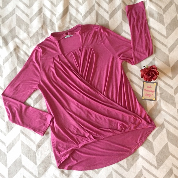 💋CLEARANCE SALE: Long Sleeve Surplice Top - Picture 2 of 2