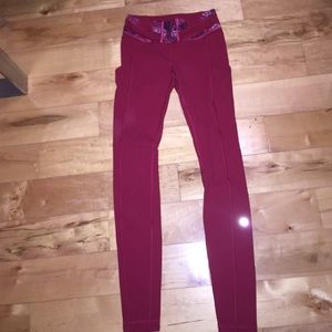 Red LuluLemon Leggings