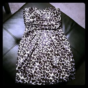 Purple Leopard-Print Party Dress