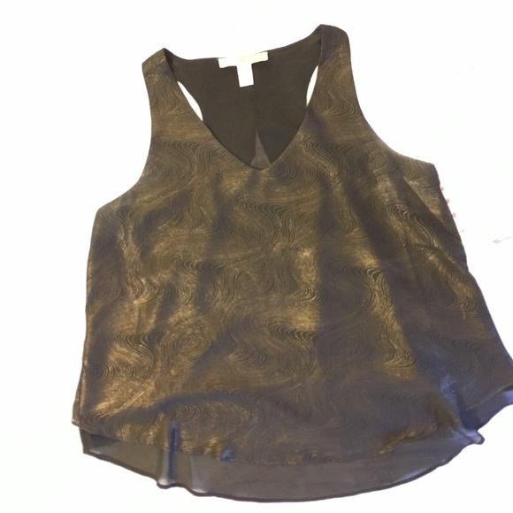 Forever 21 Shimmer Gold and Black Tank