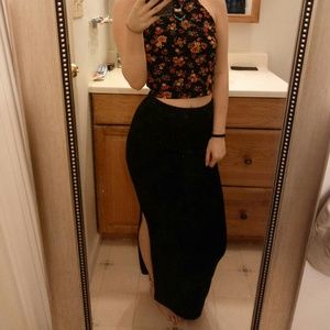 Black maxi skirt