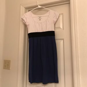 ⭐️⭐️ANN TAYLOR LOFT White & Blue Dress