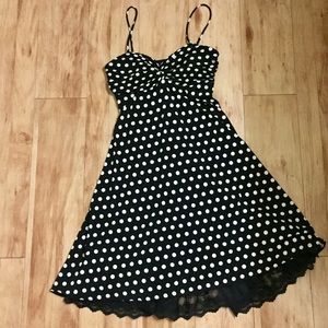 Spaghetti strap polkadot dress