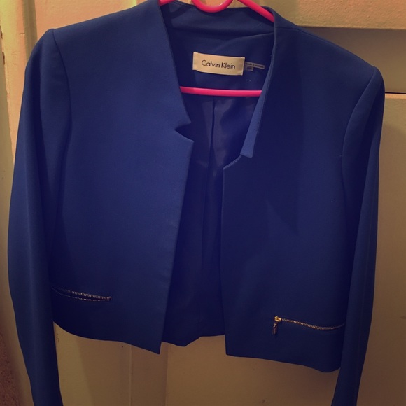 Calvin Klein blazer royal blue worn once