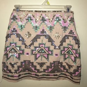 Light Pink sequined skirt