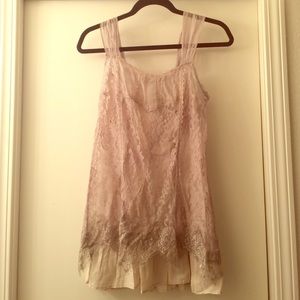 Feminine Gray Lace Top