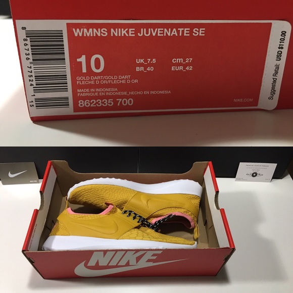 Women's Nike Juvenate SE Gold Dart NEW 862335 RARE - Picture 3 of 4