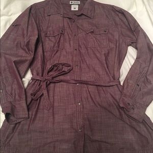 Longer purple Columbia shirt