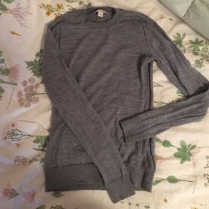 Fitted merino wool sweater