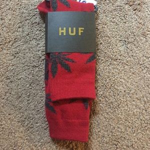 Red and Black HUF socks