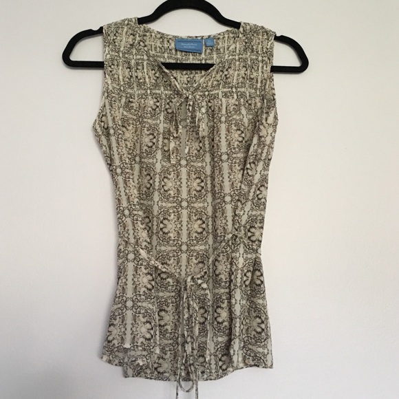 Vera by Vera Wang Pattern Tank Blouse