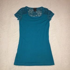 Size, S cute blue tee from Wet Seal!