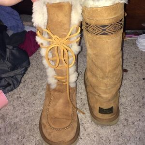 Tan uggs high boots 😘