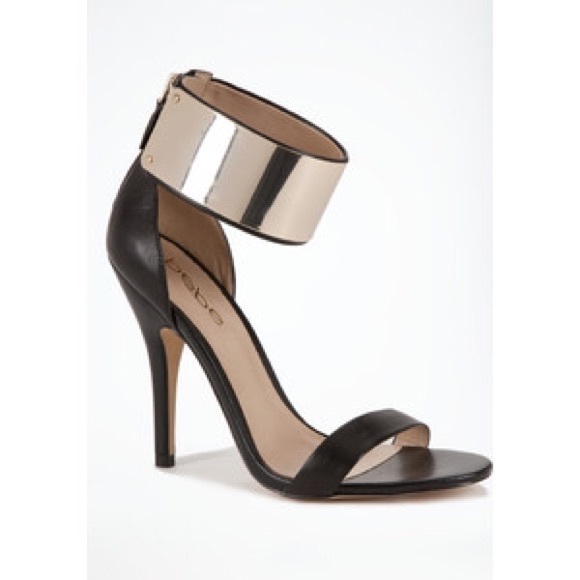 Bebe gold cuff heels
