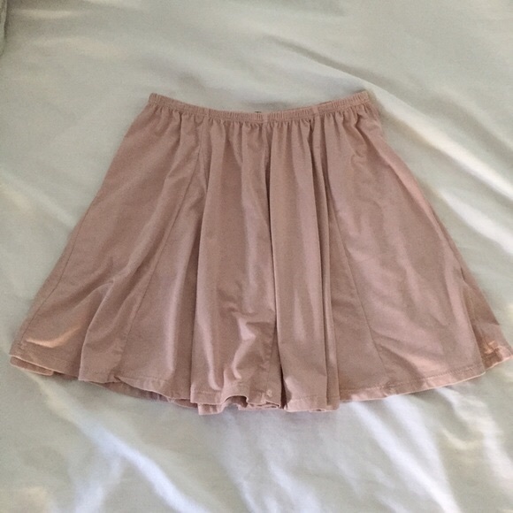 Brandy Melville pale pink suede skirt