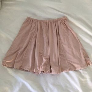 Brandy Melville pale pink suede skirt