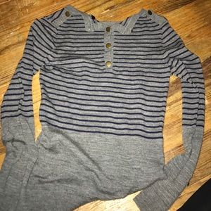 MNG gray and navy blue shirt