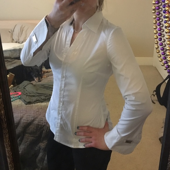 Express Slim Fitted Portofino Button Up Shirt