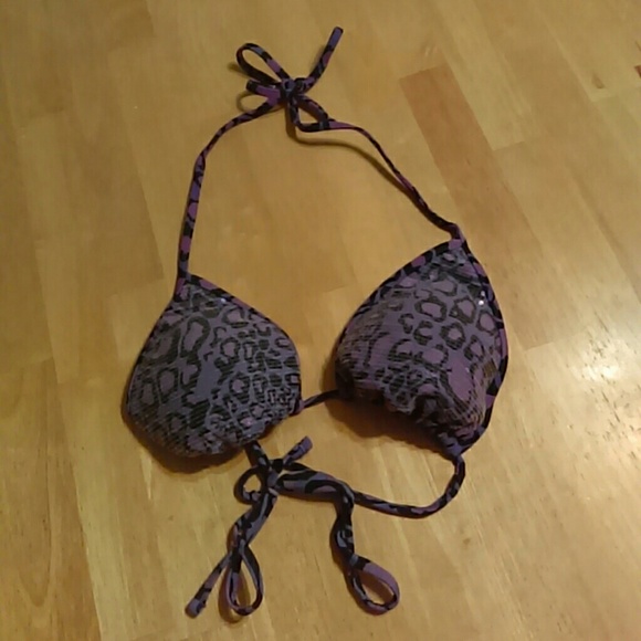 Purple Cheetah Print String Bikini