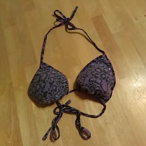 Purple Cheetah Print String Bikini