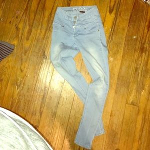 Worn jeans