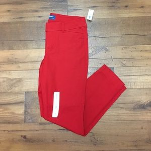 Red Old Navy Pixie Ankle Length Pants