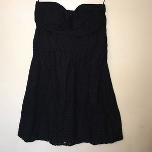 Black strapless dress