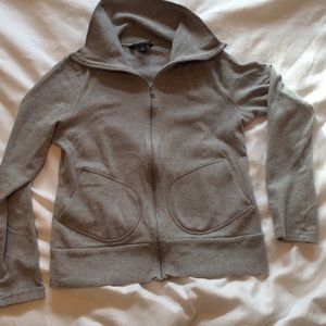 Soft grey cotton zip up
