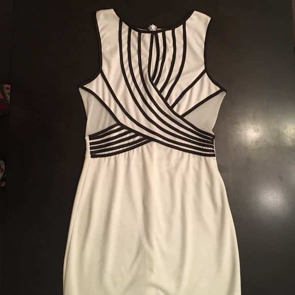 Peekaboo white mini dress